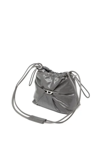 Sac Scrunch-D-Bucket Sac Scrunch-D-Bucket en cuir brillant froissé