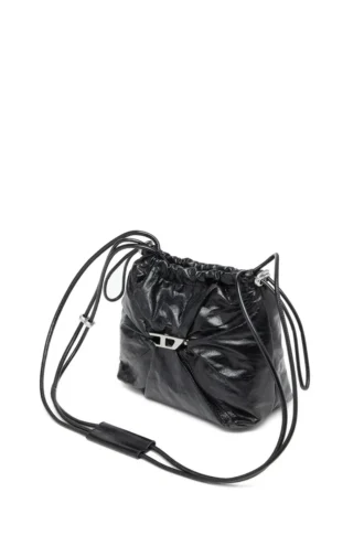 Sac Scrunch-D-Bucket Sac Scrunch-D-Bucket en cuir brillant froissé