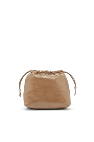 Sac Scrunch-D-Bucket Sac Scrunch-D-Bucket en cuir brillant froissé