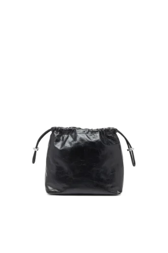 Sac Scrunch-D-Bucket Sac Scrunch-D-Bucket en cuir brillant froissé