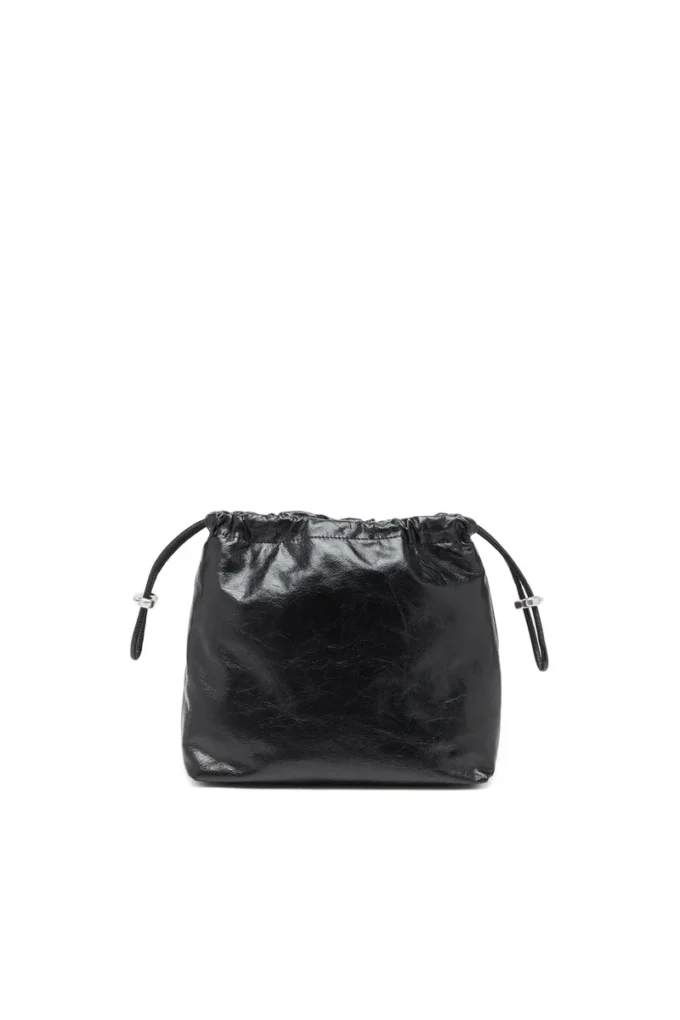 Sac Scrunch-D-Bucket Sac Scrunch-D-Bucket en cuir brillant froissé