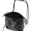 Sac Scrunch-D-Bucket Sac Scrunch-D-Bucket en cuir brillant froissé