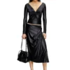 Sac Scrunch-D-Bucket Sac Scrunch-D-Bucket en cuir brillant froissé