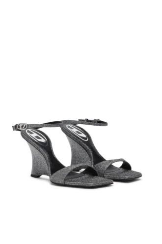 Sandales compensées D-Amber Sandales compensées D-Amber en tissu Lurex