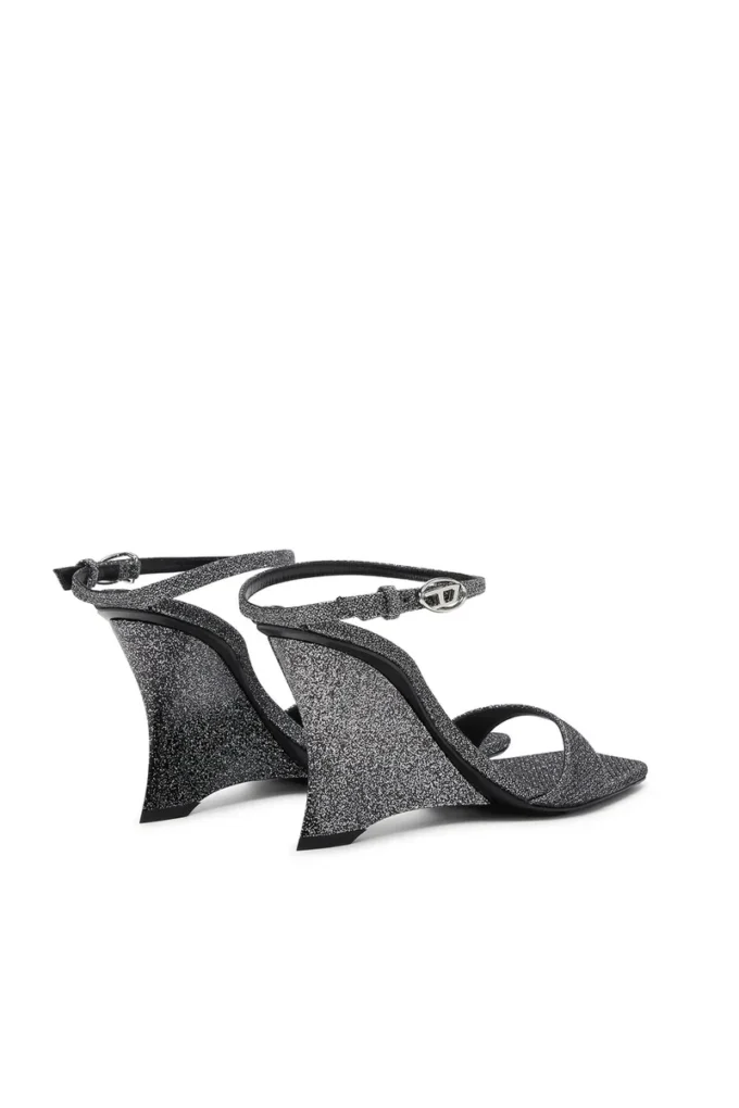 Sandales compensées D-Amber Sandales compensées D-Amber en tissu Lurex