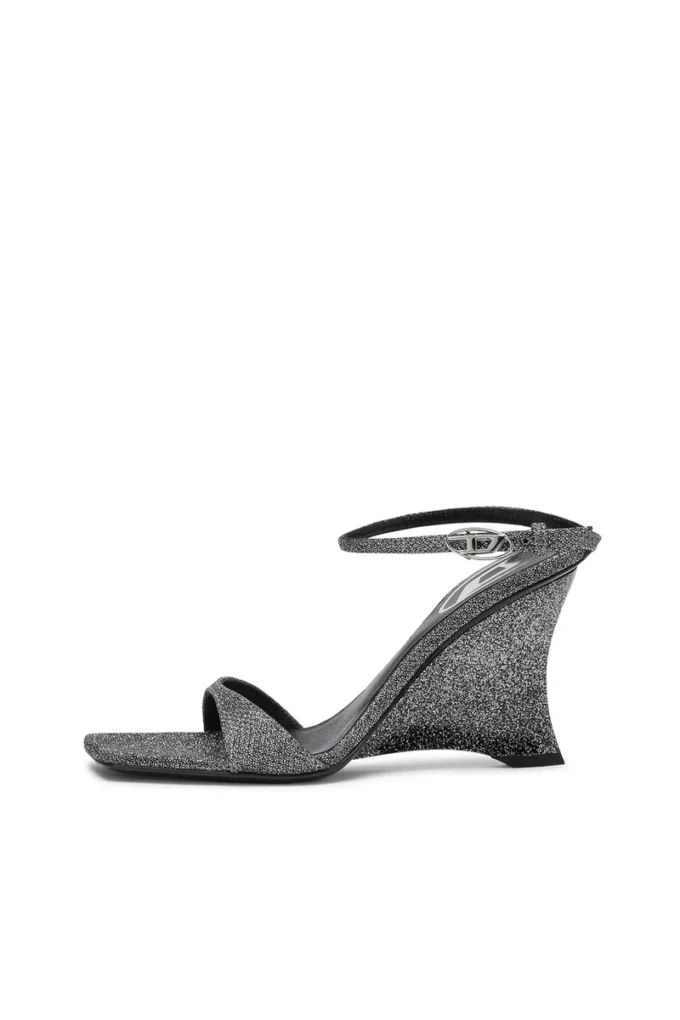 Sandales compensées D-Amber Sandales compensées D-Amber en tissu Lurex