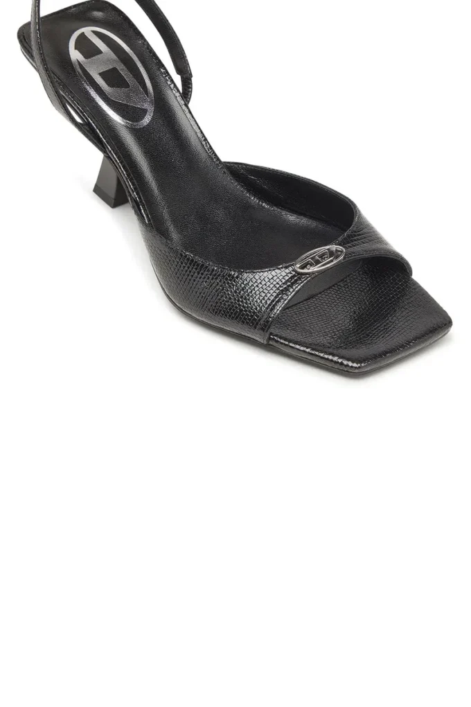 Sandales D-Amber 75 Sandales à bride arrière D-Amber en cuir effet lézard