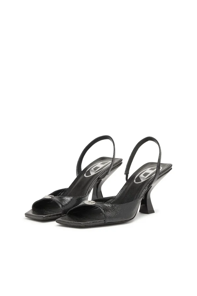 Sandales D-Amber 75 Sandales à bride arrière D-Amber en cuir effet lézard