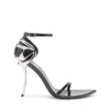 Sandales D-Ten&Half Sandales à talons aiguilles D-Ten&Half en cuir verni et satin