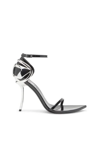 Sandales D-Ten&Half Sandales à talons aiguilles D-Ten&Half en cuir verni et satin