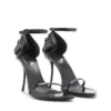 Sandales D-Ten&Half Sandales à talons aiguilles D-Ten&Half en cuir verni et satin