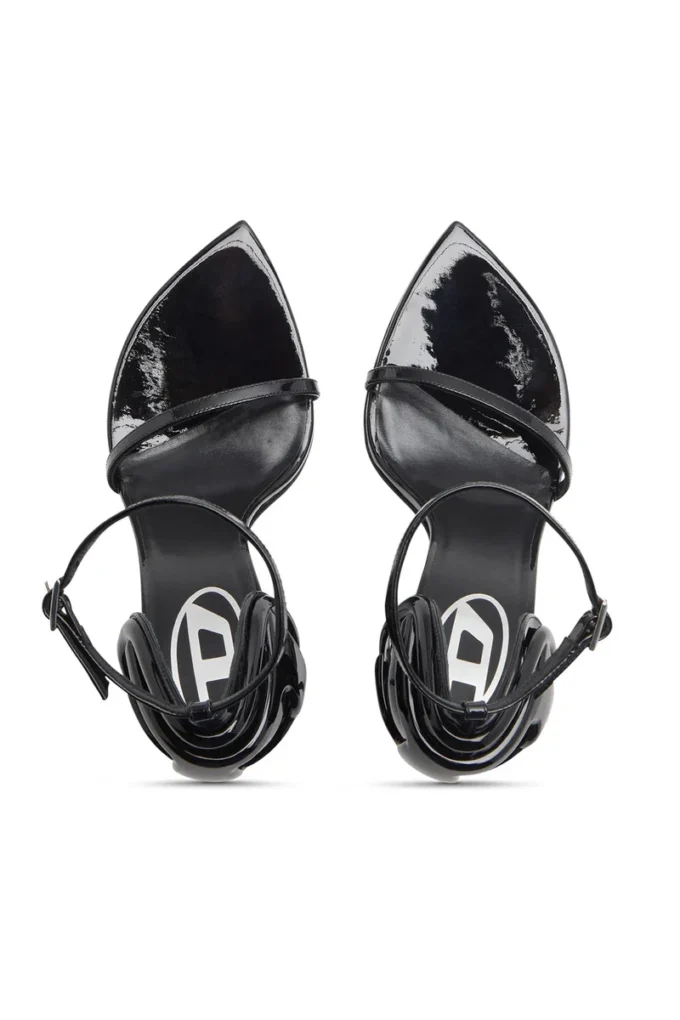 Sandales D-Ten&Half Sandales à talons aiguilles D-Ten&Half en cuir verni et satin
