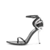 Sandales D-Ten&Half Sandales à talons aiguilles D-Ten&Half en cuir verni et satin