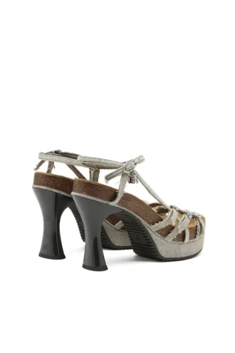 Sandales d-woodstock 105 Sandales à talons compensés D-Woodstock-Strappy en denim
