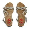 Sandales d-woodstock 105 Sandales à talons compensés D-Woodstock-Strappy en denim
