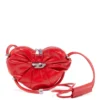 scrunch-d heart Sac à bandoulière Scrunch-D-Heart en cuir froissé