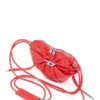 scrunch-d heart Sac à bandoulière Scrunch-D-Heart en cuir froissé