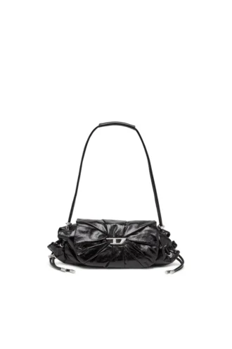scrunch-d shoulder s Sac à bandoulière Scrunch-D S en cuir froissé