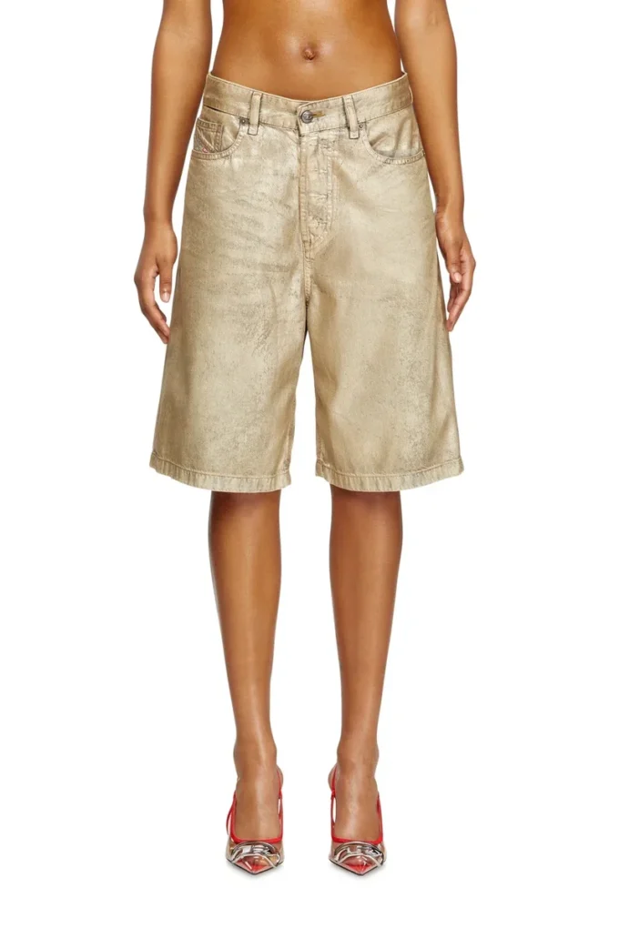 Short dile_luna Short en denim métallisé vieilli