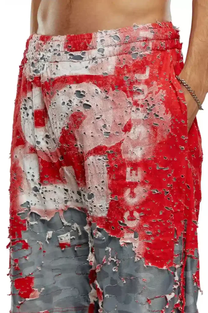 Short p-eel Logo en jersey délavé