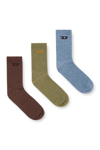 skm-d-tennis-crew-17,5 Lot de trois paires de chaussettes côtelées avec logo D