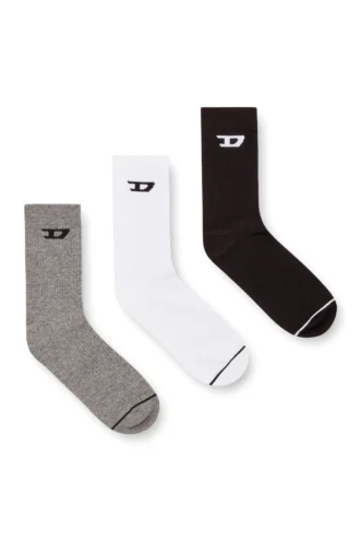 skm-d-tennis-crew-17,5 Lot de trois paires de chaussettes côtelées avec logo D
