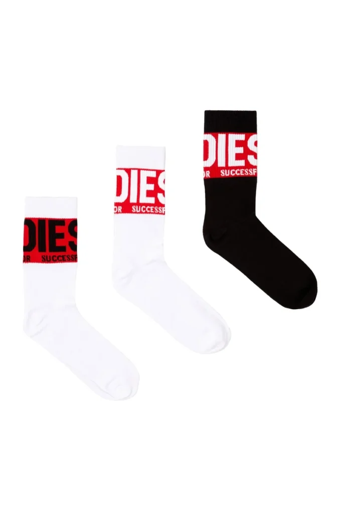 skm-ray-threepack Lot de 3 paires de chaussettes avec logo sur les bords