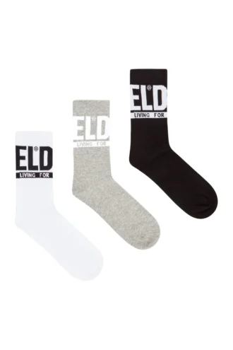 skm-ray-threepack Lot de 3 paires de chaussettes à logo