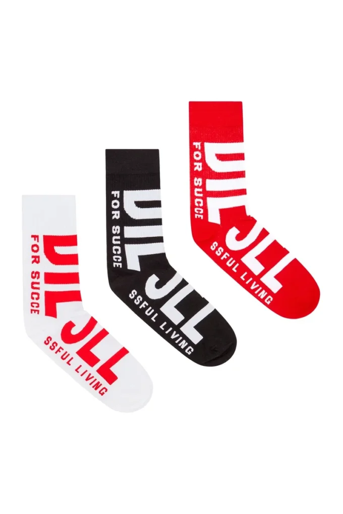 skm-ray-threepack Lot de 3 paires de chaussettes maxi logo