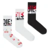 skm-ray-threepack Lot de trois paires de chaussettes en coton avec motifs jacquard