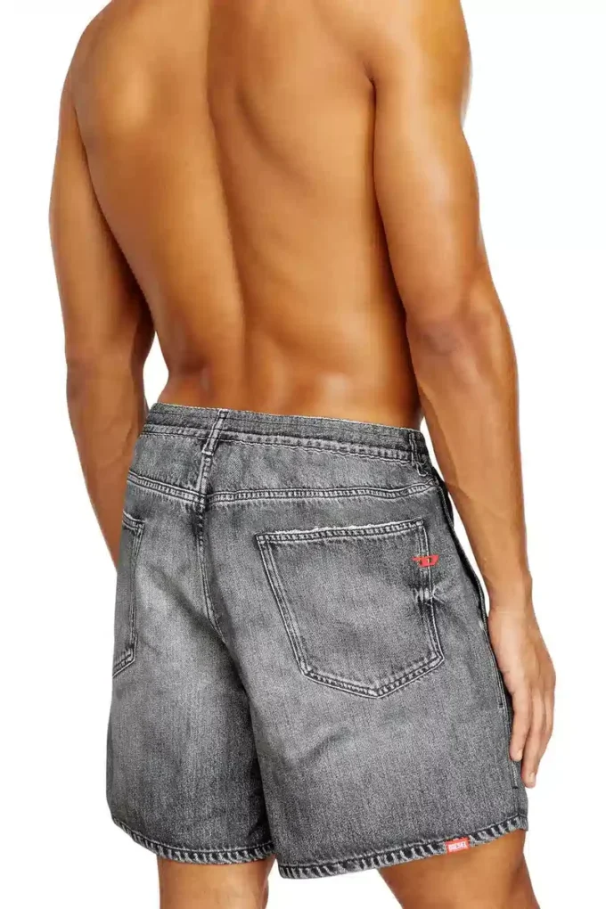 soccer-41-dnm Short de bain avec imprimé trompe-l&rsquo;œil denim