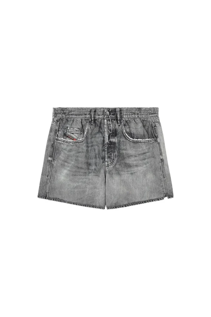 soccer-41-dnm Short de bain avec imprimé trompe-l&rsquo;œil denim