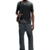 t-adjust-t1 T-shirt délavé avec découpe ovale D