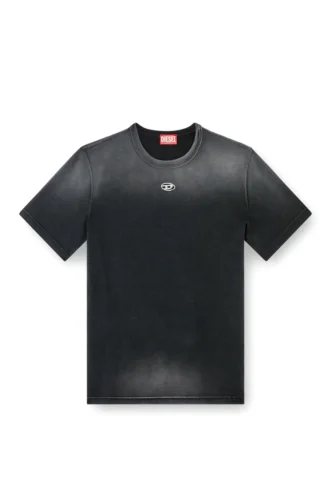 t-adjust-t1 T-shirt délavé avec découpe ovale D