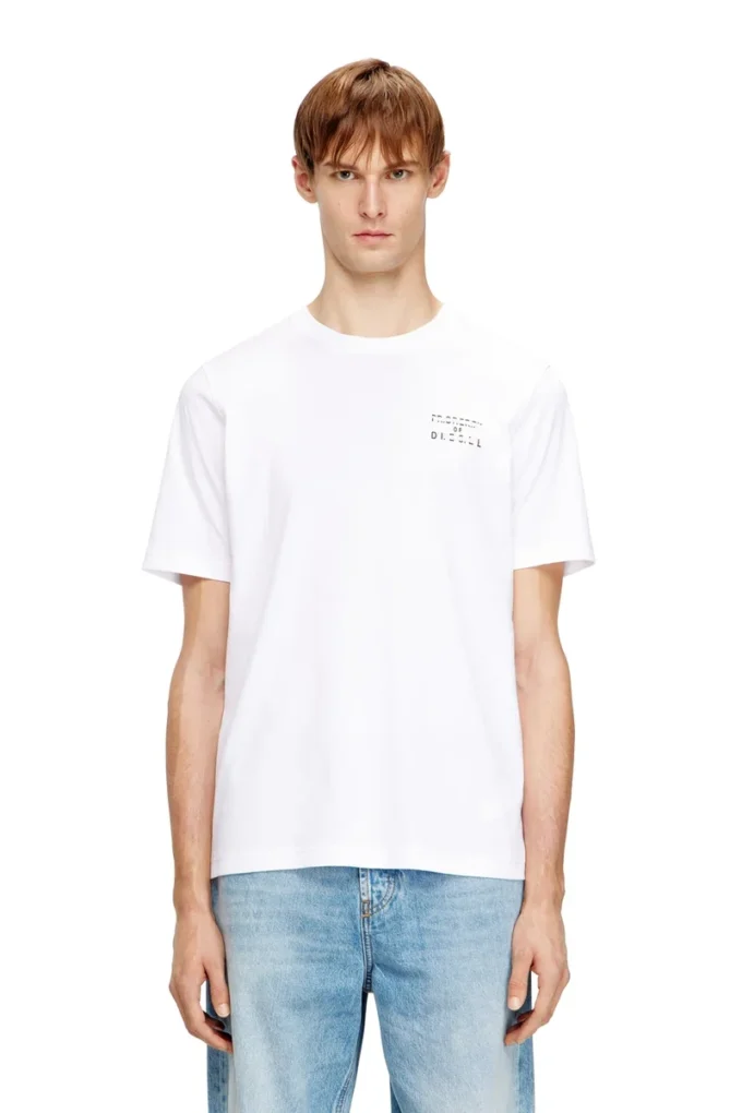 t-adjust-v5 T-shirt classique en coton avec imprimé en relief