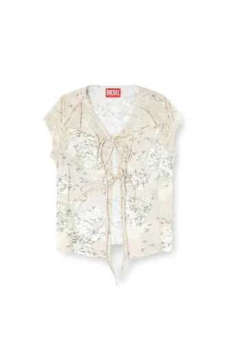 t-afrymy Top à nouer avec imprimés camouflage mélangés