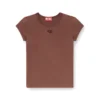 t-angie-od T-shirt avec logo brodé découpé