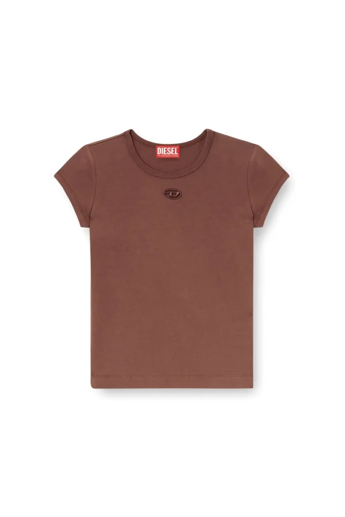 t-angie-od T-shirt avec logo brodé découpé