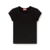 t-angie-od T-shirt avec logo brodé découpé
