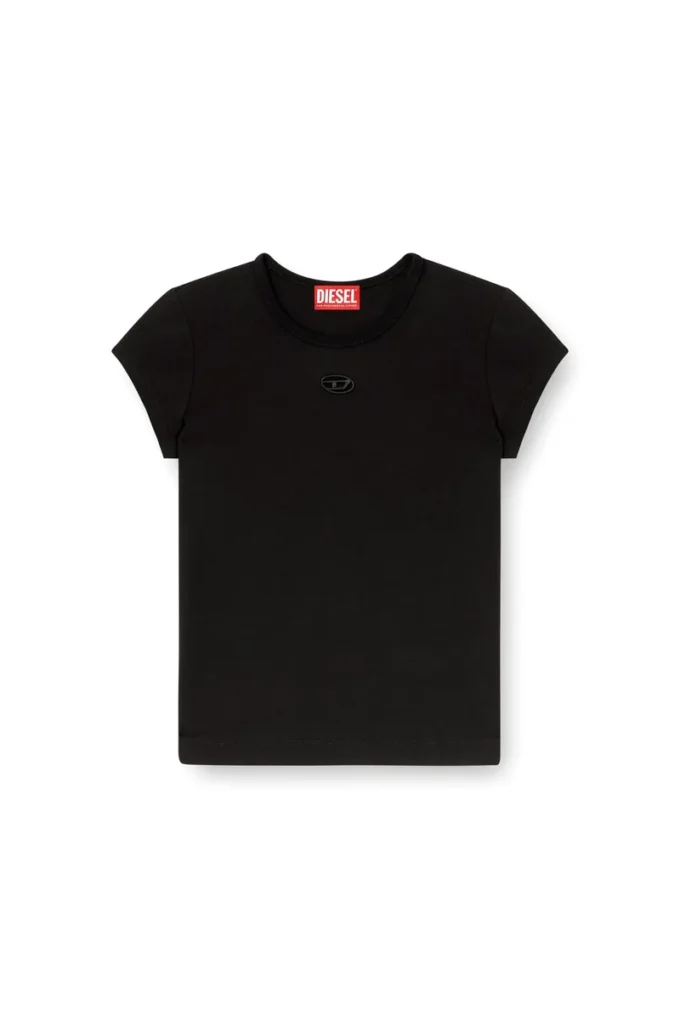 t-angie-od T-shirt avec logo brodé découpé