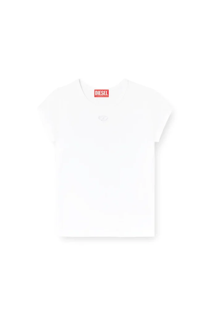 t-angie-od T-shirt avec logo brodé découpé