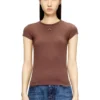 t-angie-od T-shirt avec logo brodé découpé