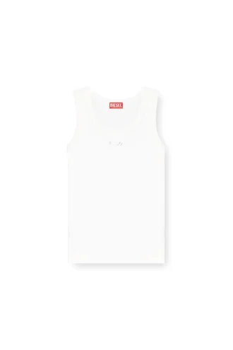 t-anki-od Débardeur slim côtelé avec logo Oval D métallisé