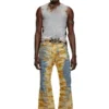 t-bisco-burn-art Top en tulle avec imprimé plastique brûlé
