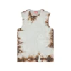 t-bisco-burn-art Top en tulle avec imprimé plastique brûlé