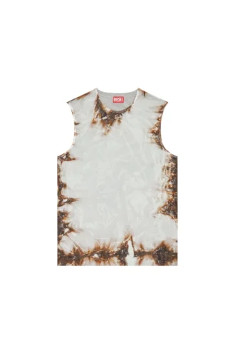 t-bisco-burn-art Top en tulle avec imprimé plastique brûlé