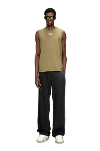 t-bisco-iod Haut sans manches en coton avec ovale métallique D