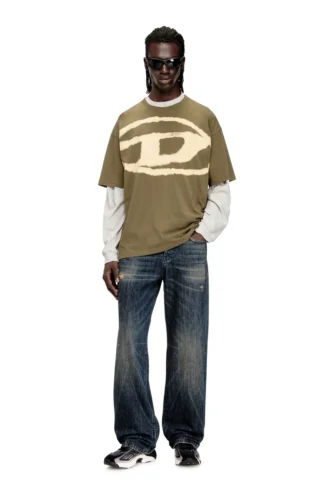 t-boxt-bleach T-shirt avec logo Oval D délavé