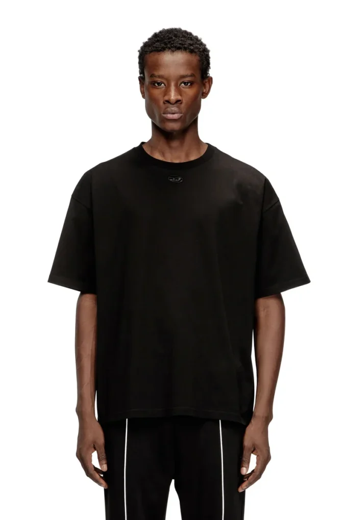 t-boxt-dco T-shirt ample en coton avec broderie Oval D