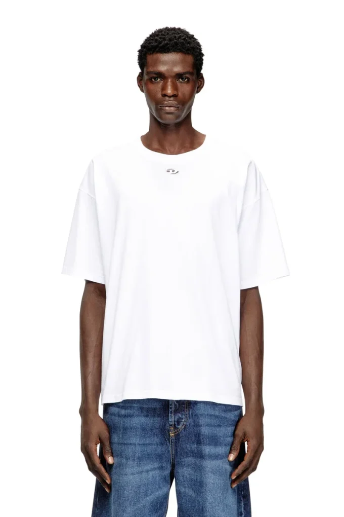 t-boxt-dco T-shirt ample en coton avec broderie Oval D